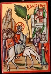 56. Palm Sunday. Miniature, hand made icon painted under 16 dioptres<br>【お取り寄せ】